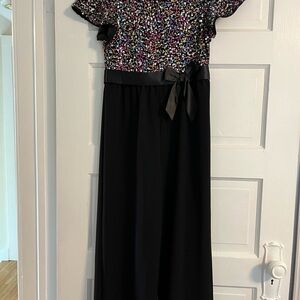 Three Hearts Multicolor Floral Kids Jumpsuit